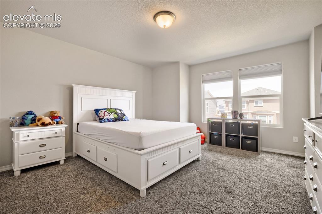 Image 19 of 33: Bedroom featuring light grey walls and grey carpet flooring