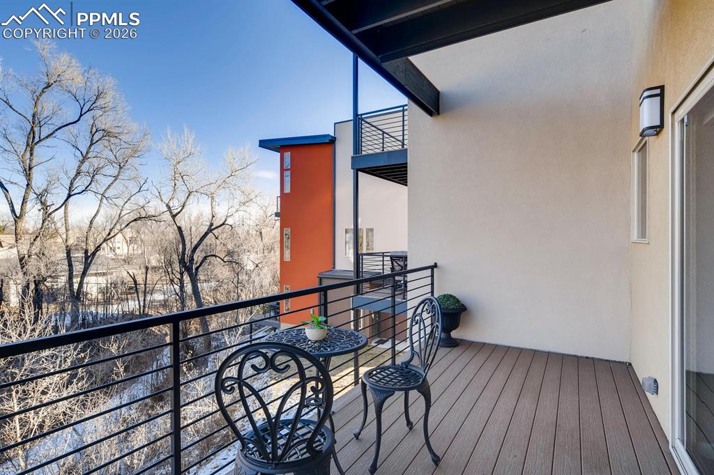 Image 9 of 29: Deck off of living room