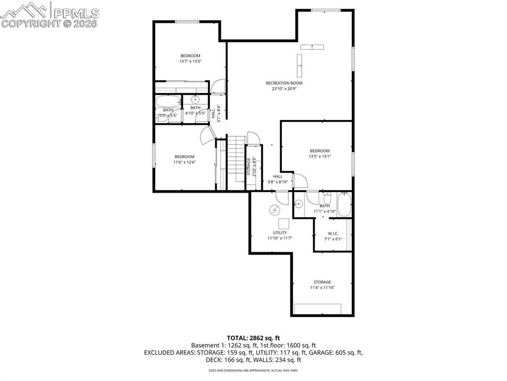 Image 45 of 46: View of floor plan / room layout