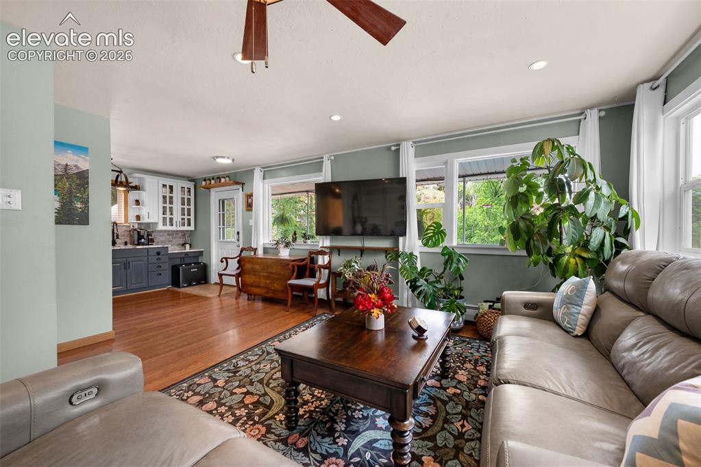 Image 8 of 28: entertaining space or living room