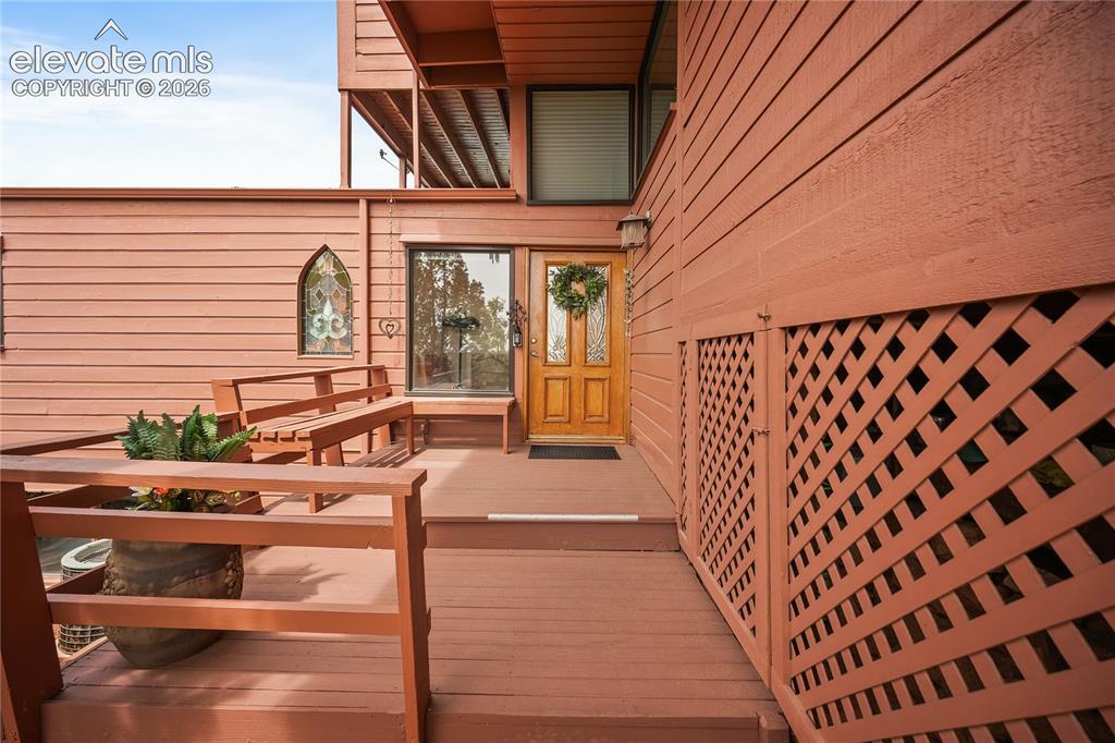 Image 6 of 47: Front deck greets guests