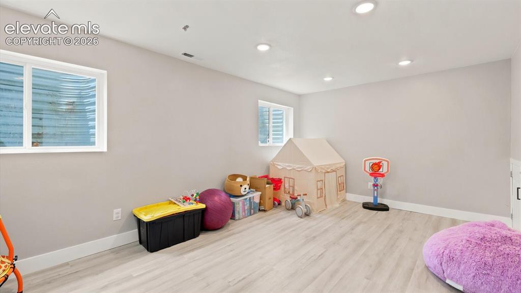 Image 35 of 50: The Basement Family Room can be customized to fit your needs such as a medi