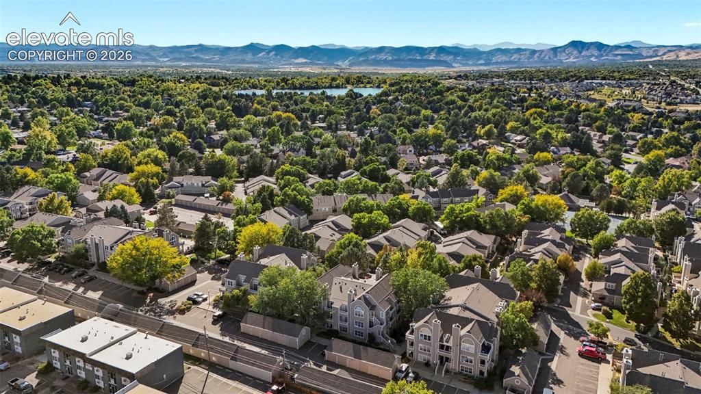 Image 31 of 50: Drone / aerial view with a mountain view