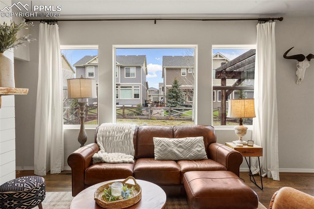 Image 8 of 36: Living area with plenty of natural light