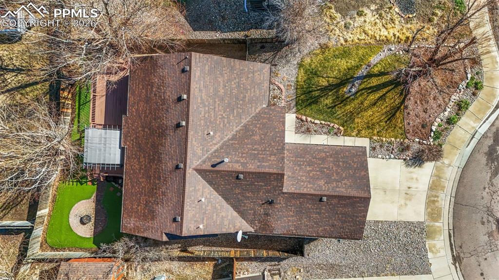 Image 41 of 50: View from above of property