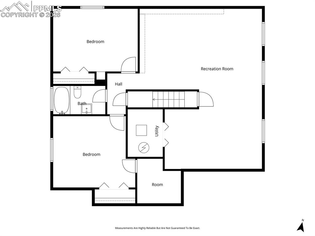 Image 45 of 50: View of floor plan / room layout