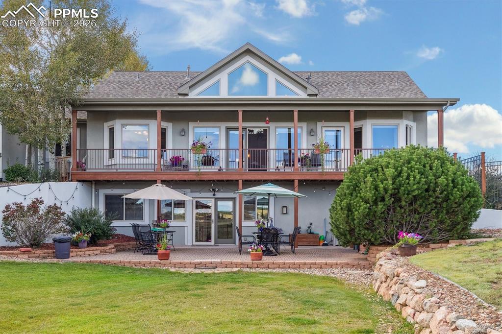 Caption: Rear view of property , fendec yard