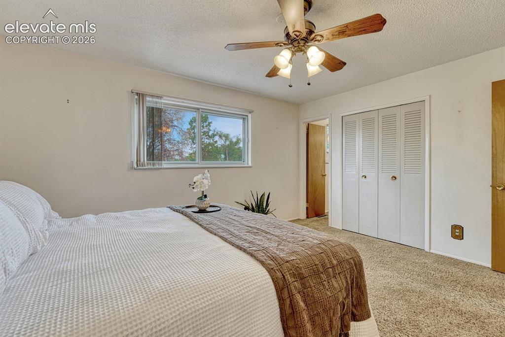 Image 5 of 36: Primary with ensuite full bath and mountain views
