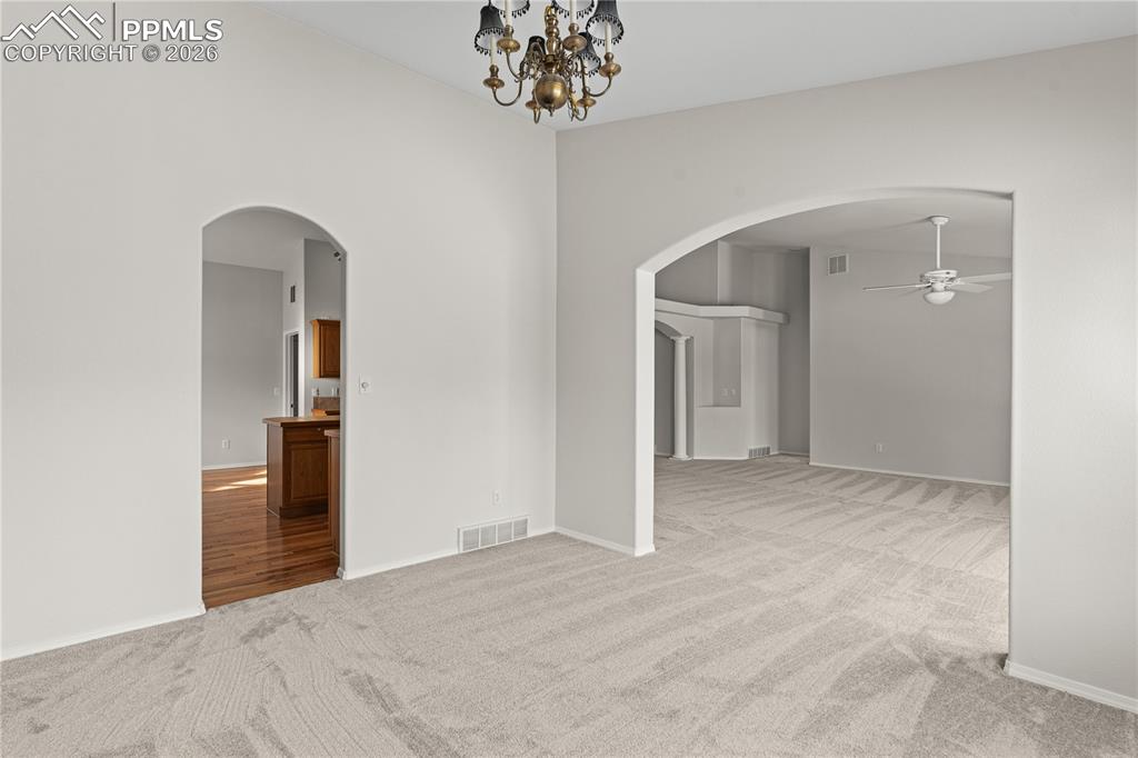 Image 14 of 39: The dining area is located just off the kitchen and living rooms.