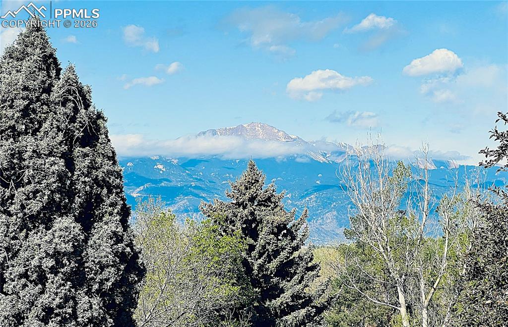 Image 40 of 40: Pikes Peak View from covered deck