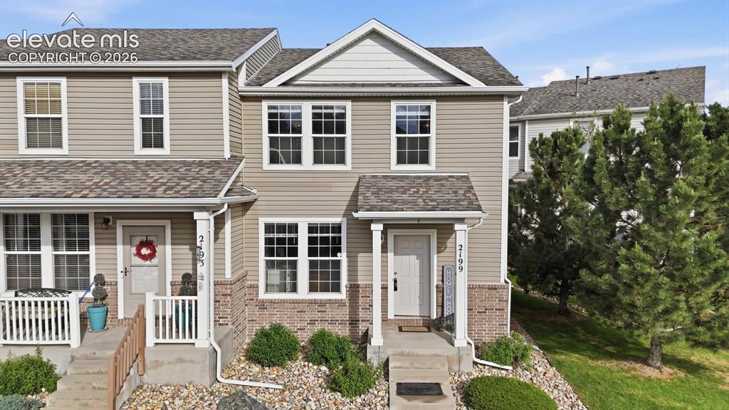 Image 1 of 29: MOVE-IN READY townhome located in the Bluffs at Spring Creek.