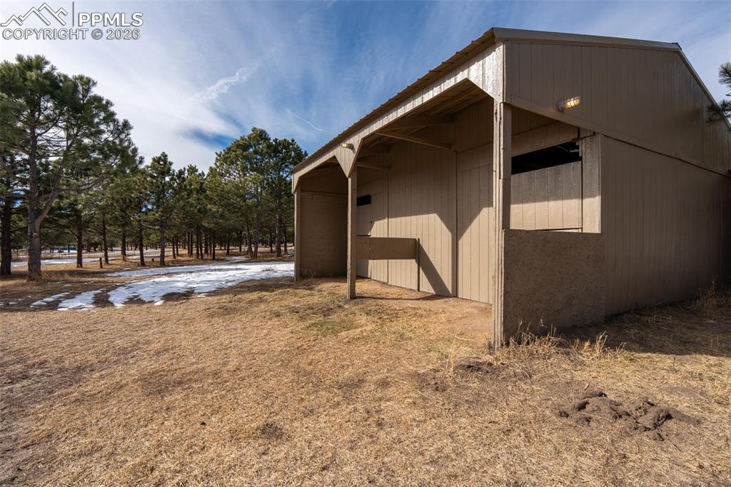 Image 42 of 49: 2 Stall Horse Barn with Tack area