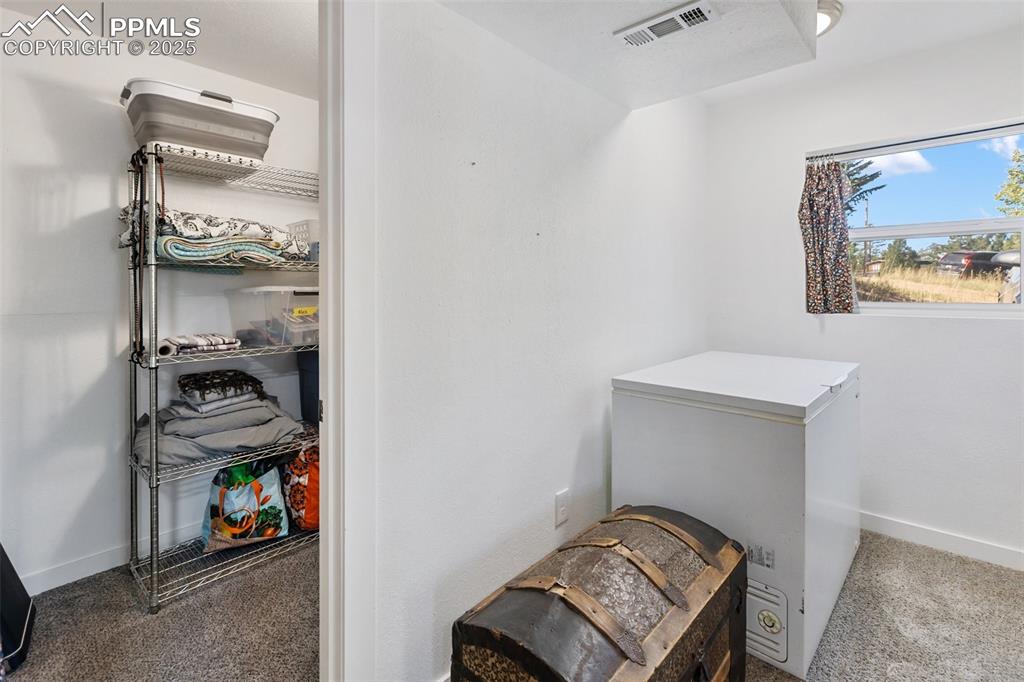 Image 38 of 44: Basement Level. Room is classified as a bedroom by the county.