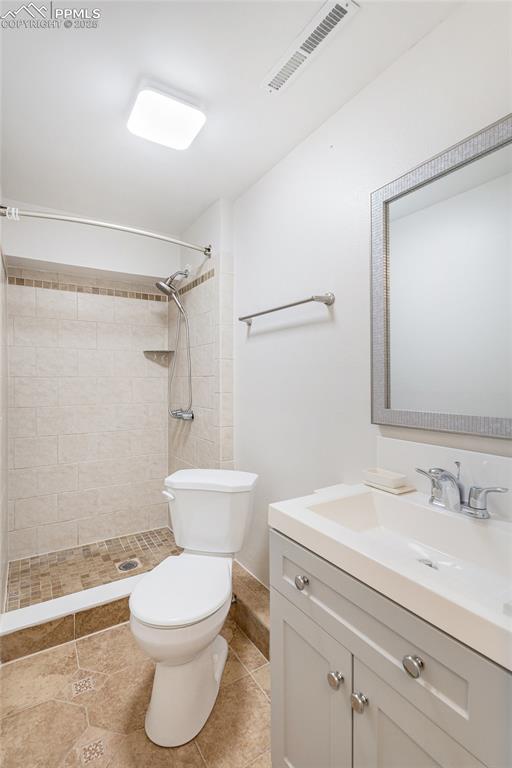Image 16 of 26: GARDEN LEVEL Remodelled 3/4 Bathroom with Tile Flooring!