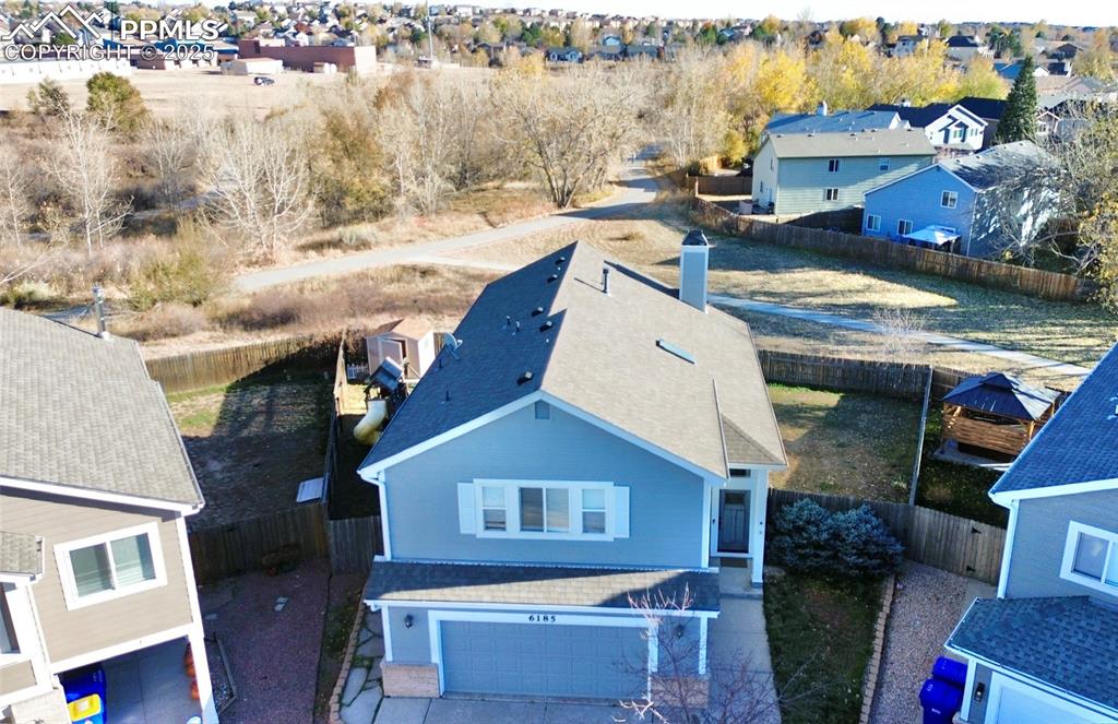 Image 3 of 50: Aerial perspective of suburban area