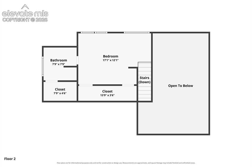 Image 15 of 32: Upper loft layout featuring flexible living space, walk in closet and 3/4 b