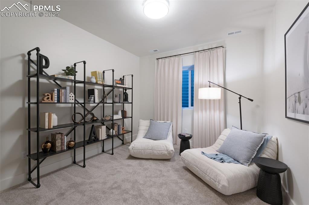 Image 37 of 42: Living area with light carpet