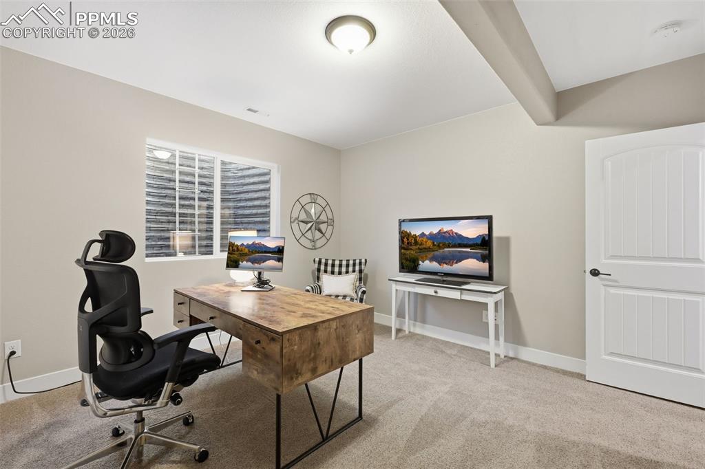 Image 34 of 40: Another view of the fourth bedroom being used as an office!