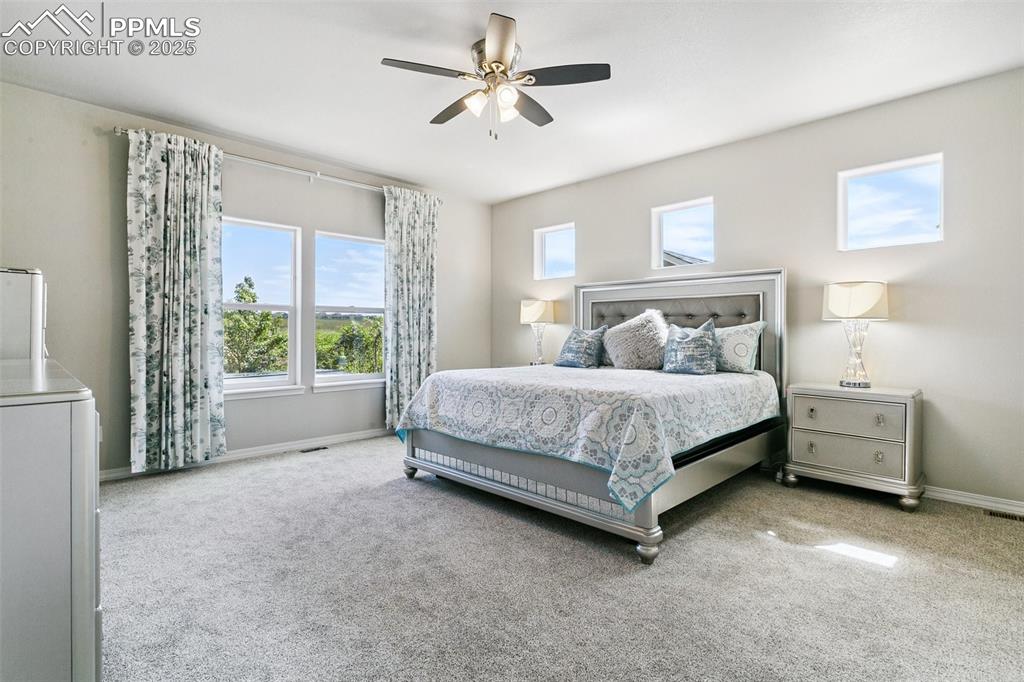 Image 17 of 50: Retreat to the gorgeous primary bedroom featuring lots of natural light