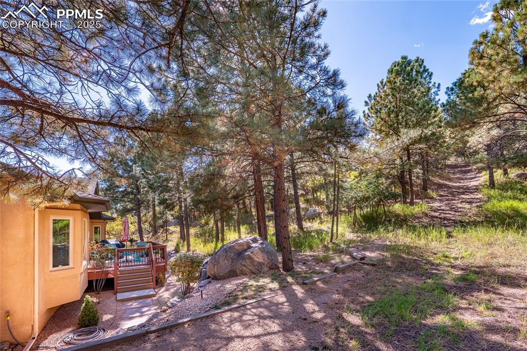 Image 44 of 47: View of yard with a deck