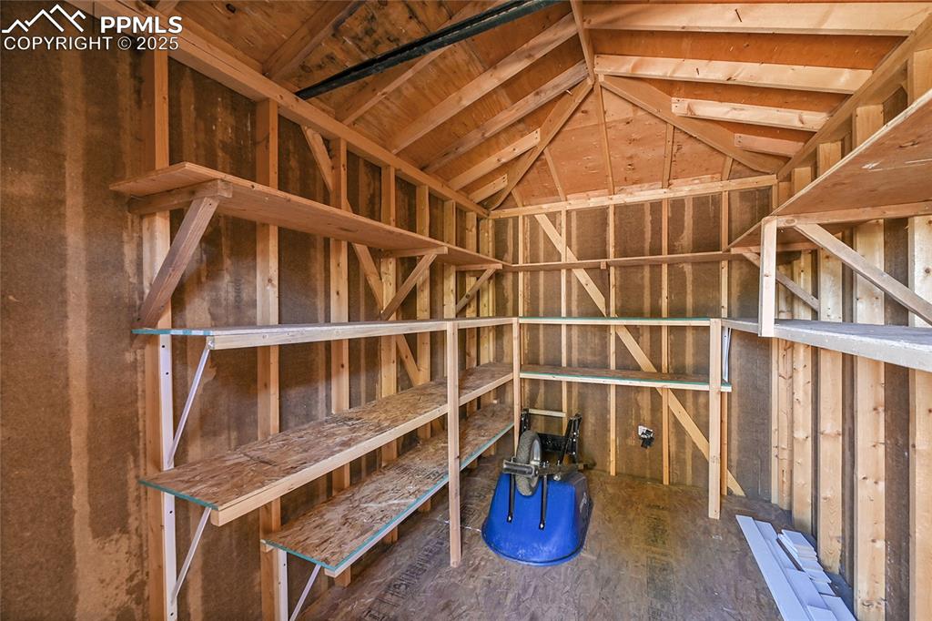 Image 35 of 47: Interior view of storage shed
