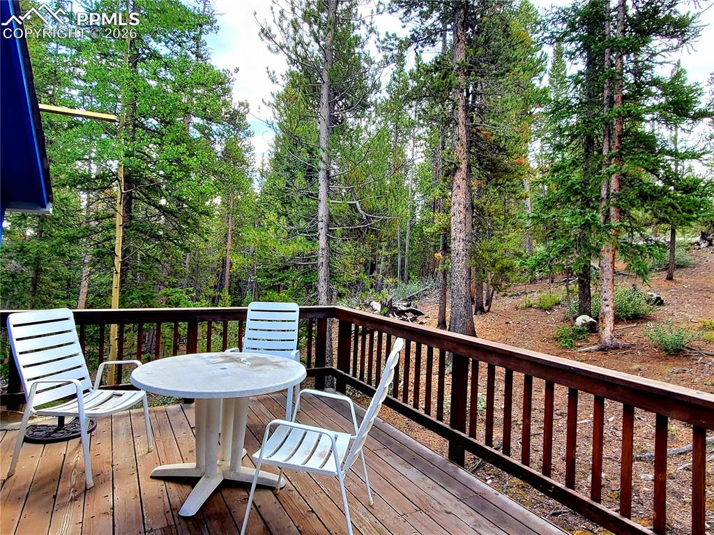 Image 23 of 40: Back deck for soaking up all the wonderful Colorado sunshine
