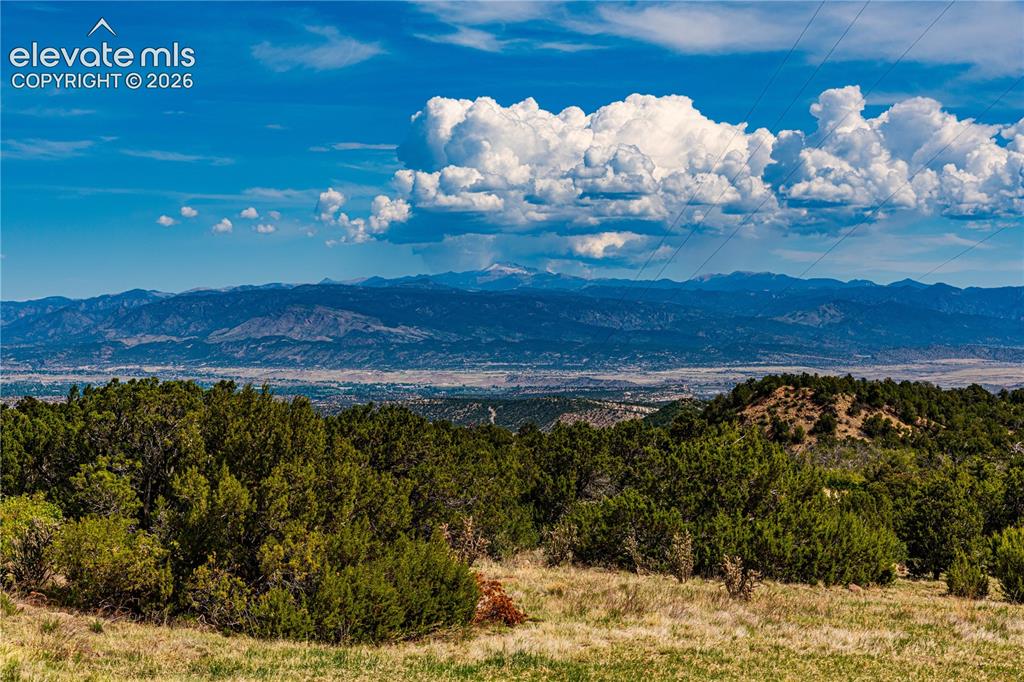 Image 3 of 41: This is Pikes Peak as seen from the front deck.