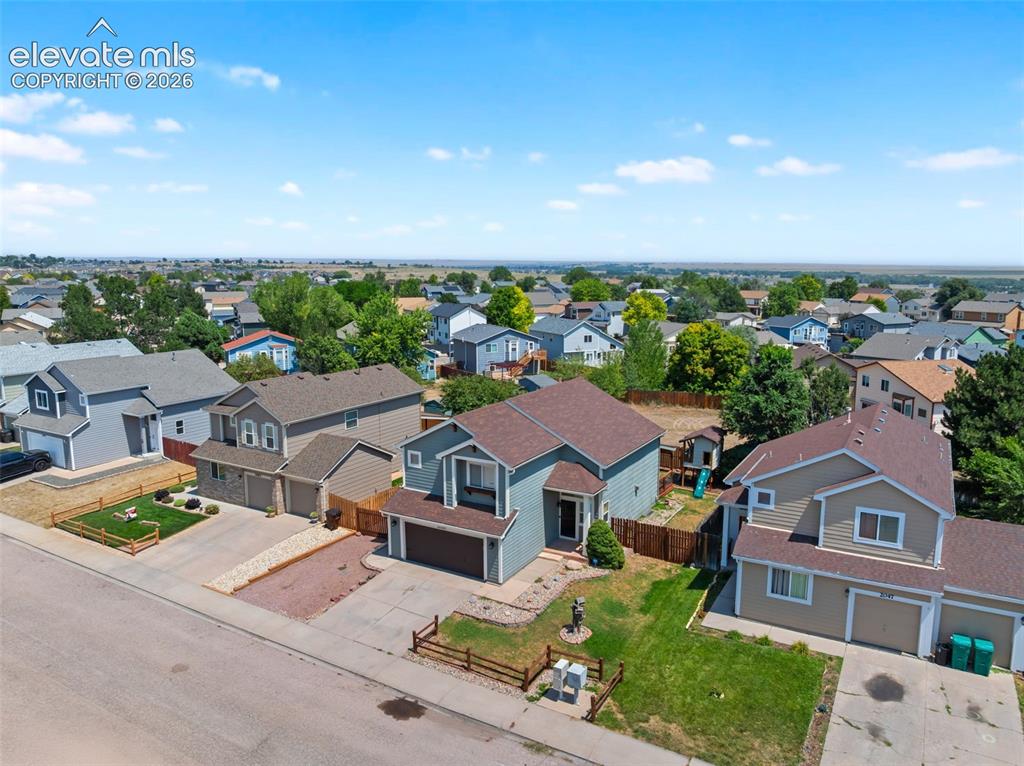 Image 43 of 48: Residential neighborhood featuring detached homes with various architectura