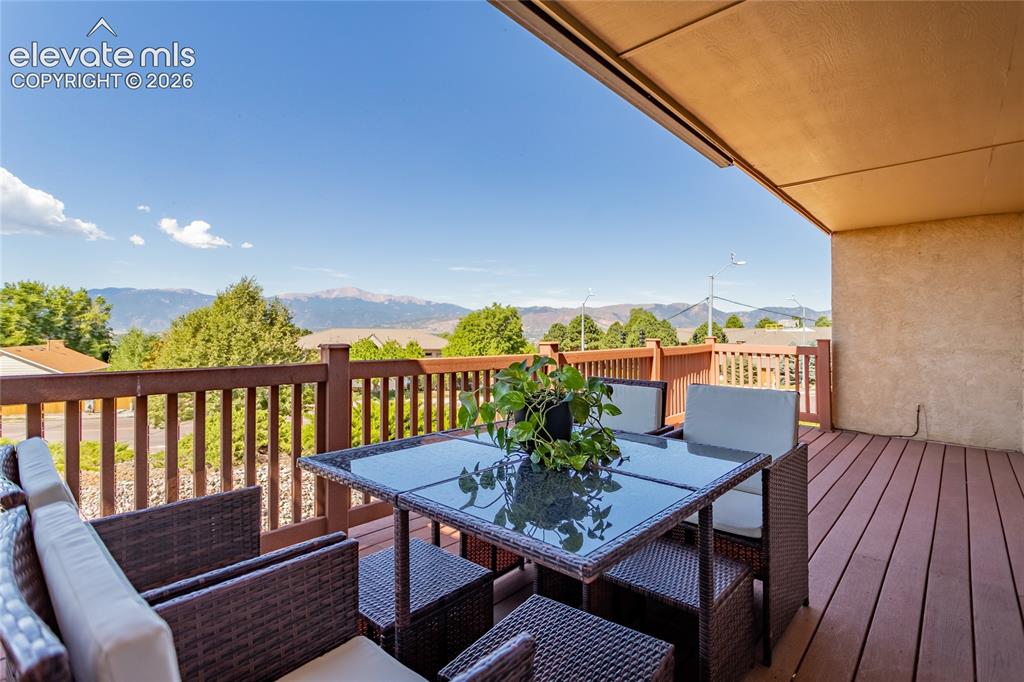 Image 16 of 29: Expansive, composite balcony at main level.