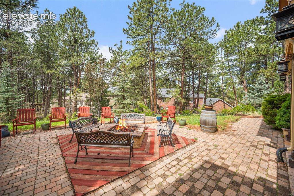 Image 39 of 50: Firepit with plenty of seating!