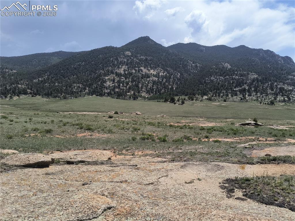 Caption: Mountain view