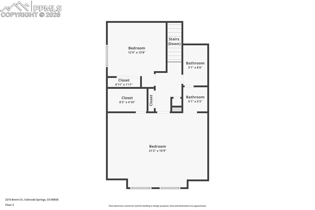 Image 27 of 29: Upper level floorplan