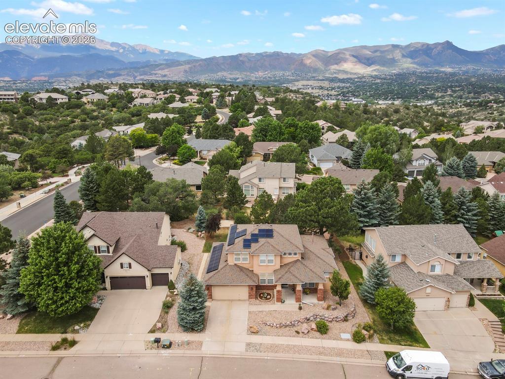 Image 47 of 50: Aerial view with Pikes Peak in the Rear