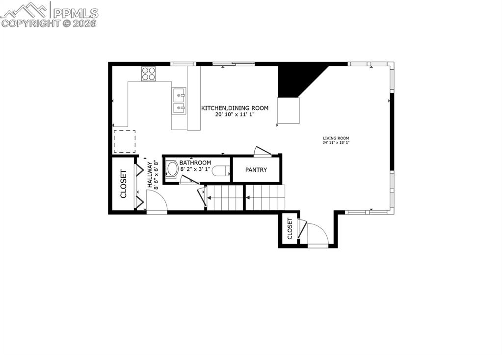 Image 25 of 27: Main level floor plan