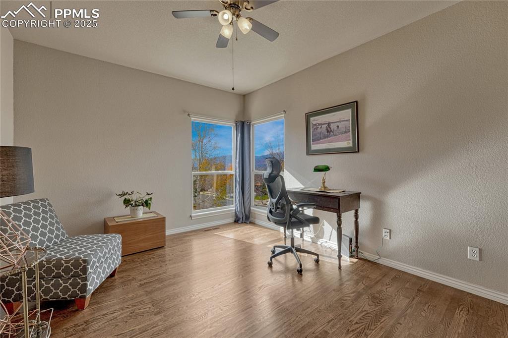 Image 19 of 48: Main level office with incredible views...