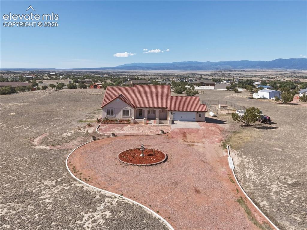 Image 38 of 50: Expansive circular driveway creates an impressive approach while providing