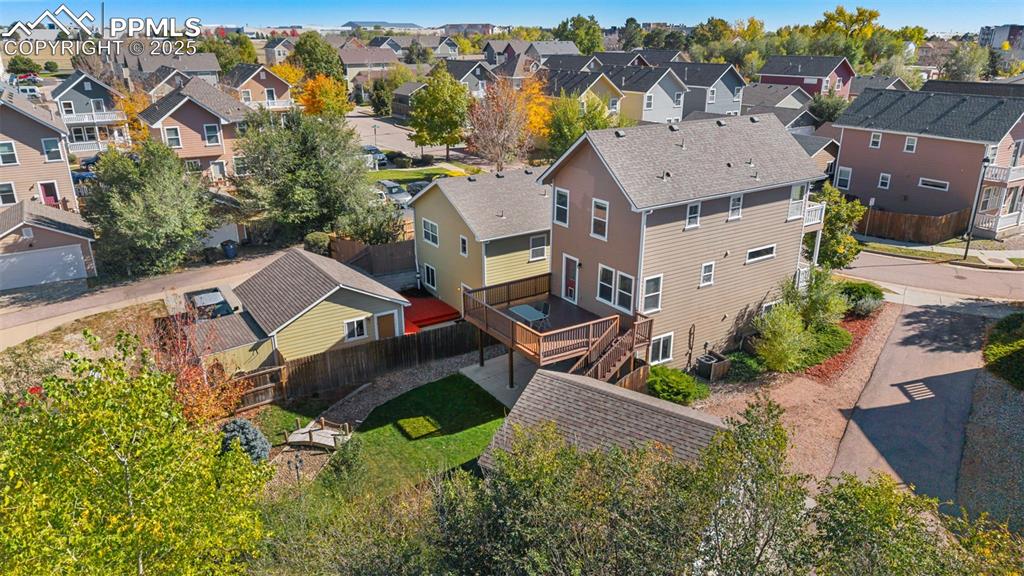 Image 33 of 33: looking down on the backyard from the west