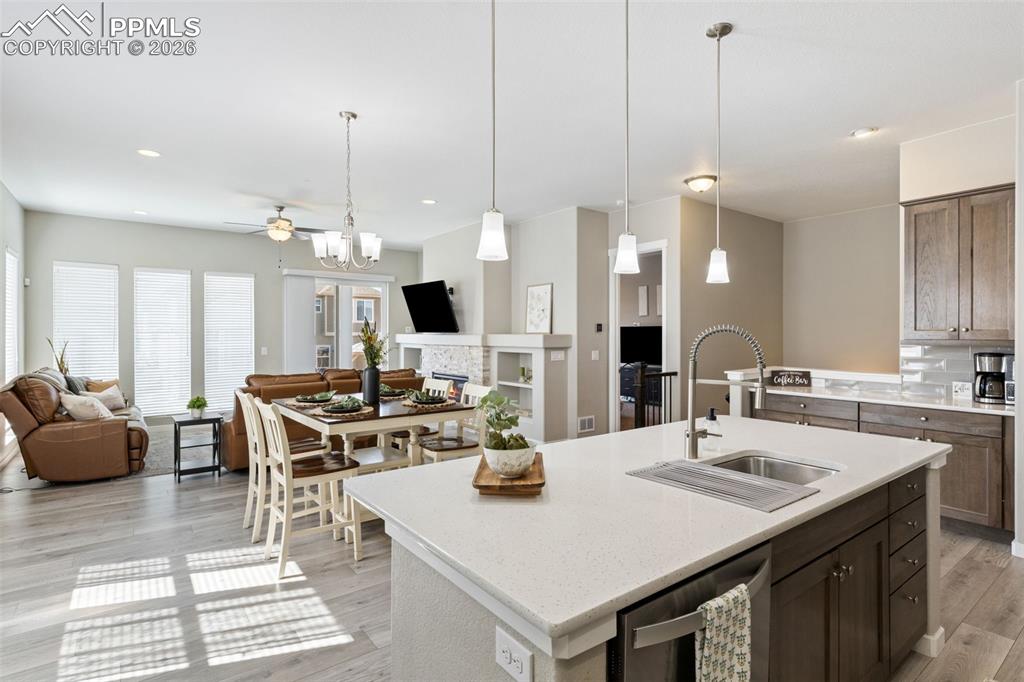 Image 12 of 46: Standing at the stove w/ a view of everything.