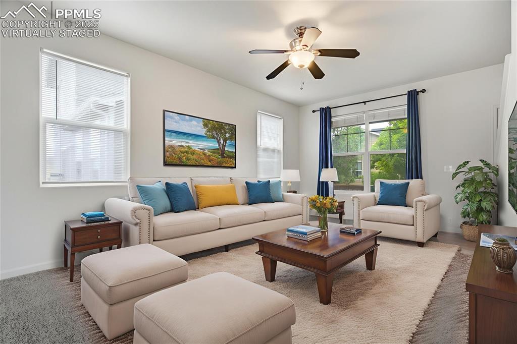 Image 12 of 50: Virtually staged living room