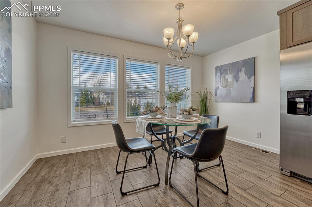 Image 15 of 48: Room for a buffet counter cabinet and/or decorative china cabinet
