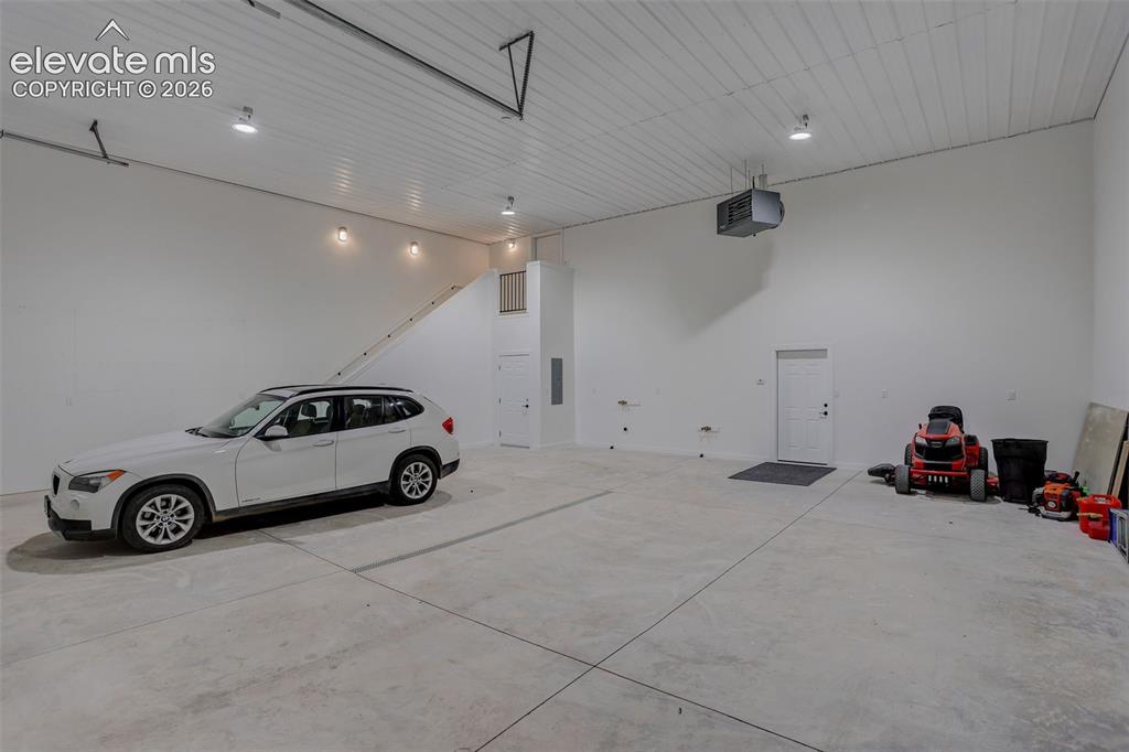 Image 37 of 48: Finished, heated garage or shop space