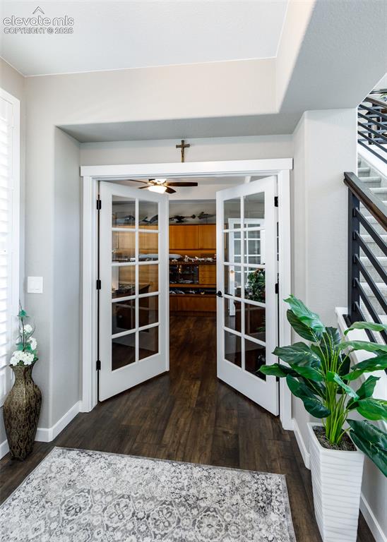 Image 7 of 50: French doors to office