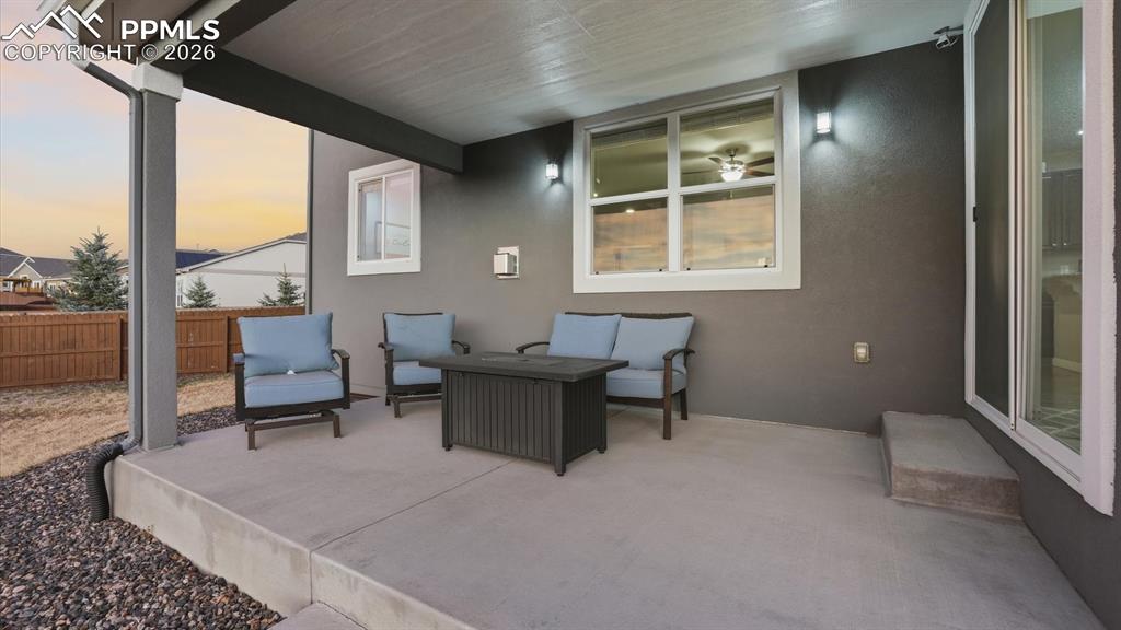 Image 16 of 50: The Dining Area has a slider to a covered backyard patio.