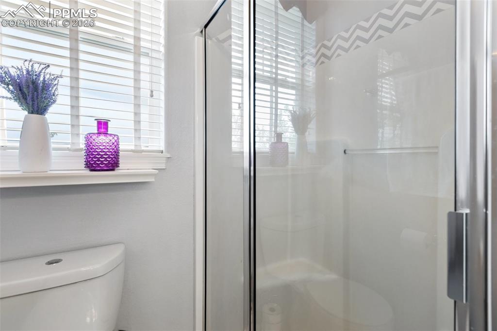Image 19 of 29: Ample sized shower and of course a view of Pikes Peak :-)