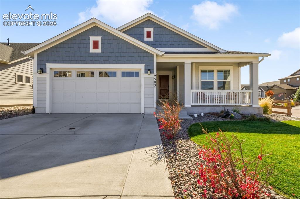 Image 1 of 49: Ranch with a covered front porch