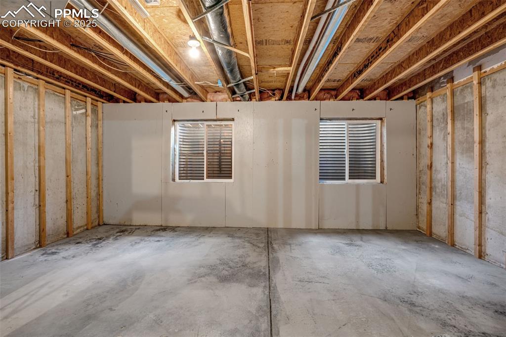 Image 23 of 30: View of unfinished basement