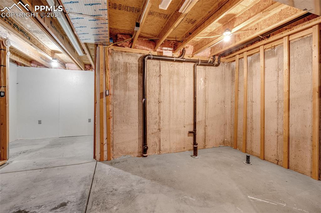 Image 24 of 30: View of unfinished basement