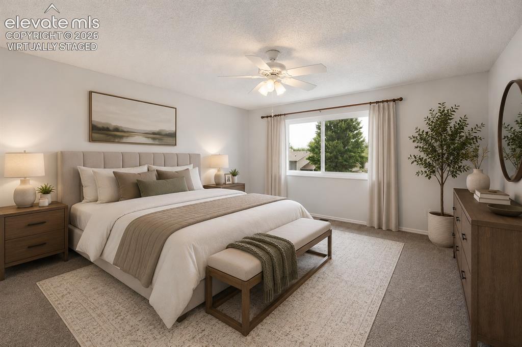 Image 10 of 32: Master-bedroom. virtually staged