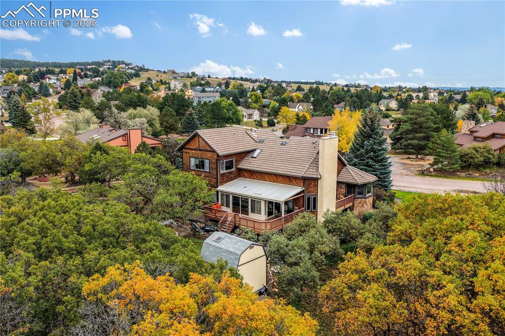 Image 49 of 50: Back/side of yard, lots of mature landscaping and privacy