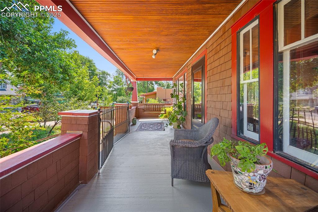 Image 3 of 39: Covered front porch